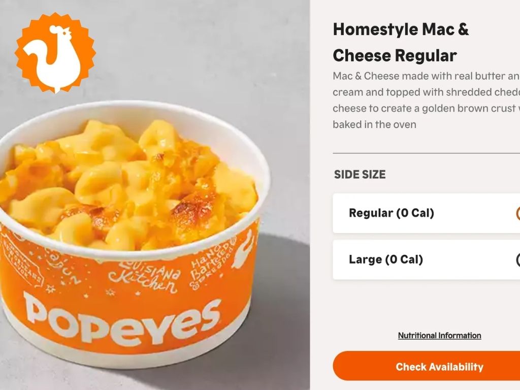 Homestyle Popeyes Mac and Cheese