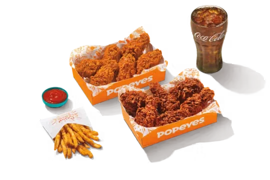 Popeyes 12Pc Spicy Bone-In Wings Combo