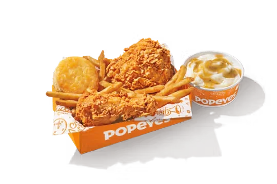 Popeyes 2Pc Big Box Classic Signature Chicken Dark