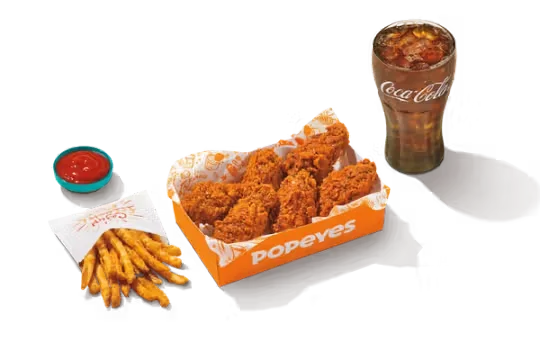 Popeyes 6Pc Spicy Bone-In Wings Combo