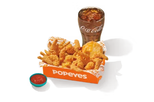 Popeyes Seafood Menu: Shrimp Tackle
Box Combo