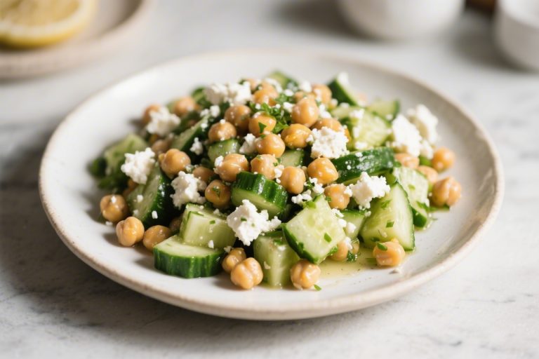 Chickpea Cucumber Feta Salad – Fresh, Crunchy, and Satisfying