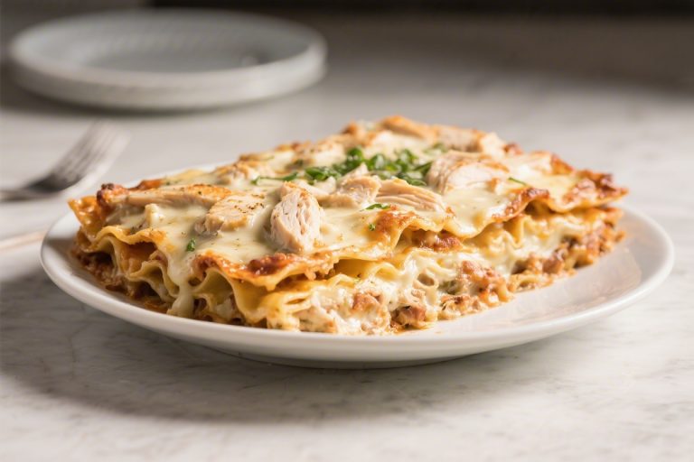 Easy Chicken Alfredo Lasagna Recipe – Creamy, Comforting, and Weeknight-Friendly