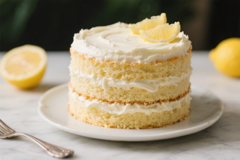 Lemon Layer Cake With Cream Cheese Frosting – Bright, Soft, and Comforting