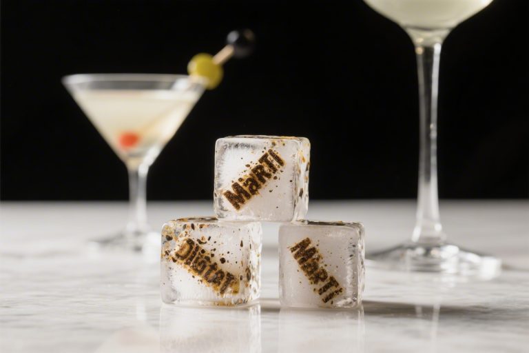 Dirty Martini Ice Cubes for Cocktails – Simple, Savory Flavor Boosters